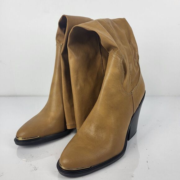 Franco Sarto L-Glenice 2 Knee High Women's Boot Camel Tan western Size 7.5 M - Picture 12 of 16